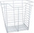Closet Basket, steel, white, 14" depth x 17" width x 17" height, with white 14" slides