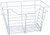 Closet Basket, steel, white, 12" depth x 17" width x 17" height, with white 12" slides