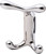 Coat Hook, polished chrome, 90mm x 60mm x 110mm