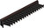Synergy Tie Rack with Slide, aluminum, dark oil rubbed bronzed, plastic, black, 11 15/16" length