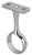 Wardrobe Rail Center Support, zinc, chrome-plated, 25mm
