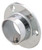 Wardrobe Rail Support, zinc, chrome-plated, 25mm diameter