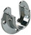 KV Wardrobe Tube Support, half enclosed, zinc, chrome-plated, for 1 5/16" diameter tube
