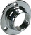 KV Wardrobe Tube Support, fully enclosed, zinc, chrome-plated, for 1 5/16" diameter tube
