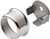 Wardrobe Tube Support, steel, nickel chrome-plated