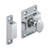 Cupboard Latch, brass, polished chrome, 40 x 58mm