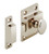 Cupboard Latch, brass, polished nickel, 40 x 58mm