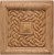 Carved Ornament, Rattan, oak, 2 7/8 x 2 7/8"