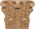 Carved Ornament, acanthus, beech, 5-1/8" x 4-1/2" x 1-9/16"