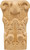 Carved Ornament, acanthus, maple, 2 15/16 x 5 x 1 1/2"