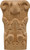 Carved Ornament, acanthus, cherry, 2 15/16 x 5 x 1 1/2"