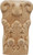 Carved Ornament, acanthus, beech, 2 15/16 x 5 x 1 1/2"