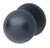 Knob, brass, black matt, M4, 33 x 25mm