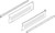 Metabox 320Kc15 3/4" Extension Runners, 4-5/8" Side, For 14" Drawer, White Set