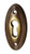 Escutcheon, brass, bronzed and brushed, center to center 32mm