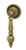Drop Handle, brass, rustic, M4, 28 x 78mm