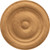 Plain Rosette, carved, cherry, 2 7/8 x 3/8"