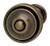 Knob, zinc, bronzed and brushed, M4, diameter 30 x 22.5mm