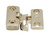 Aximat 300 Glass to Wood Hinge, 1/4" overlay, zinc, nickel plated