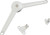 Duo forte lid or flap stay set, white, 37mm edge distance, woodscrews