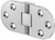 Self-Support Hinge, brass, nickel-plated polished, 30 x 65mm