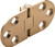 Self-Support Hinge, brass, matt, 30 x 65mm