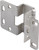 Hinge, 5-K, overlay, 13/16" door, stainless steel