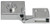 Glass Door Hinge, inset, zinc, chrome