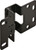 Hinge, 5-K, overlay, 13/16" door, steel, powder-coated black