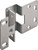 Hinge, 5-K, overlay, 3/4" door, steel, dull chrome plated