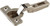 Salice C2P4G99 Hinge, steel, nickel-plated, 110degree, half overlay, free swinging,screw-on, Mod 8