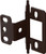 Partial Wrap Non-Mortise Decorative Butt Hinge, for inset doors, steel, with minaret finial, dark oil-rubbed bronze finish