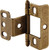 Full Wrap Non-Mortise Decorative Butt Hinge, with ball finial, for inset doors, steel, antique brass finish