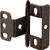 Full Wrap Non-Mortise Decorative Butt Hinge, with ball finial, for inset doors, steel, copper bronze finish