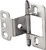 Partial Wrap Non-Mortise Decorative Butt Hinge, with ball finial, for inset doors, steel, chrome plated finish