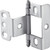 Full Wrap Non-Mortise Decorative Butt Hinge, with ball finial, for inset doors, steel, satin chrome finish