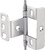 Full Wrap Non-Mortise Decorative Butt Hinge, for inset doors, steel, with minaret finial, matt nickel finish