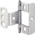 Full Wrap Non-Mortise Decorative Butt Hinge, with ball finial, for inset doors, steel, matt nickel finish