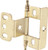 Full Wrap Non-Mortise Decorative Butt Hinge, for inset doors, steel, with minaret finial, brass plated finish