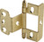 Full Wrap Non-Mortise Decorative Butt Hinge, with ball finial, for inset doors, steel, brass plated finish