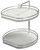 Twister Set, Arena, steel, chrome / white, 20 3/4" x 25 1/8" (set includes: shelves, post, and mounting hardware)