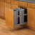 KV USC15-2-35PT Trash Can, double, bottom mounted, 35 quart, soft close, steel, frosted nickel