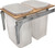 KV PDMTM15-2-35WH Trash Can, double, side mounted, 35 quart, steel, white