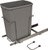 KV SCB10-1-35PT Trash Can, single, bottom mounted, 35 quart, soft close, steel, frosted nickel