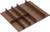 Fineline Cutlery Insert, walnut, 491 x 424 x 49mm