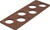 Fineline Container Holder, walnut, 6 holes, 423.5 x 137.5 x 12mm