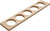 Fineline Container Holder, birch, 5 holes, 424 x 81 x 12mm