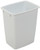Trash Can, 36 quart, plastic, white