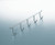 Hook Rail 5-hook, steel, chrome-plated, 400 x 52 x 33mm