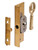 Half Mortise Lock, brass, 18mm x 44mm x 7mm
